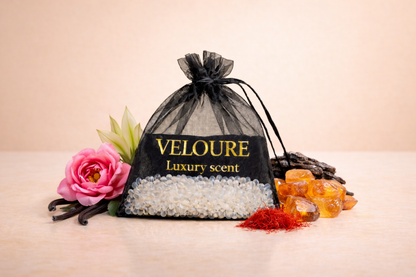 Luxe herbruikbare autoparfum Veloure Oriental Noir met warme oosterse geur